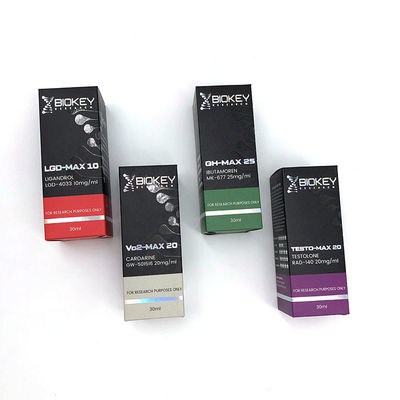 350 گرم کاغذ هنری جعبه بسته بندی بطری 10 میلی لیتر رنگ Pantone برای دارو