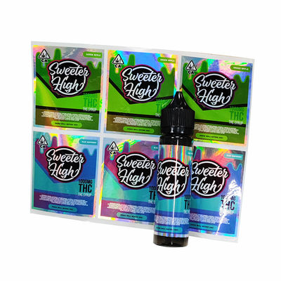 برچسب های امنیتی چسب ضد آب CMYK Color Holographic برای بطری