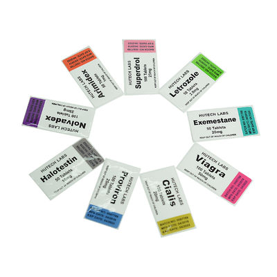 چسب قوی 25x60mm هولوگرام 10ml برچسب ویال برای Primobolan 100 میلی گرم در میلی لیتر