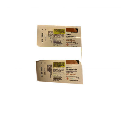 چسب برچسب های ویال کوچک ODM Glossy Lamination برای تستوسترون