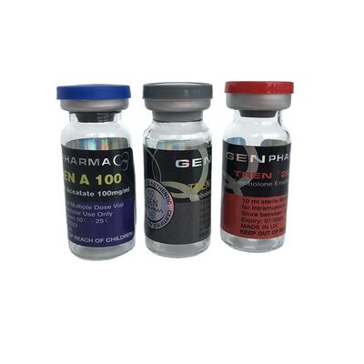 برچسب ویال استروئیدی 25x60 میلی متر برچسب ضد جعلی نقره ای هولوگرافی