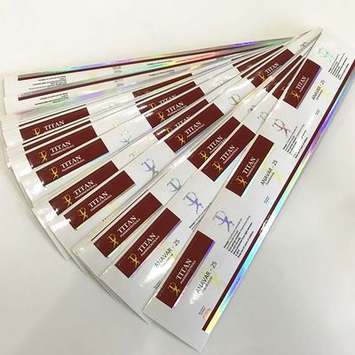 قرمز خود چسب 75 میلی متر عرض بطری قرص برچسب بطری مقاوم در برابر روغن مستطیل شکل