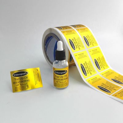 برچسب وینیل PVC مقاوم در برابر حرارت 3.5x7.6cm 30ml برچسب بطری قطره چکان