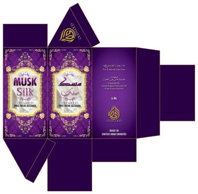 جعبه کاغذی آرایشی مقوایی مقوی بالا طلای فویل 105 میلیمتر برای بطری عطر روغن اساسی